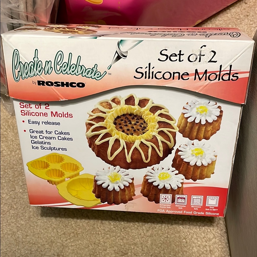 Yellow Silicone Molds Set of 2